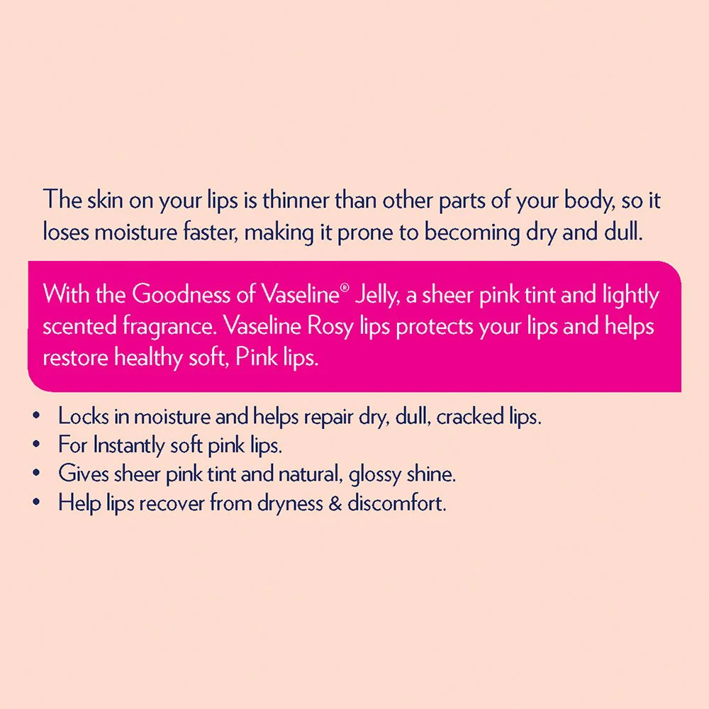 Vaseline Rosy Lips Lip Care, 10g - image 5