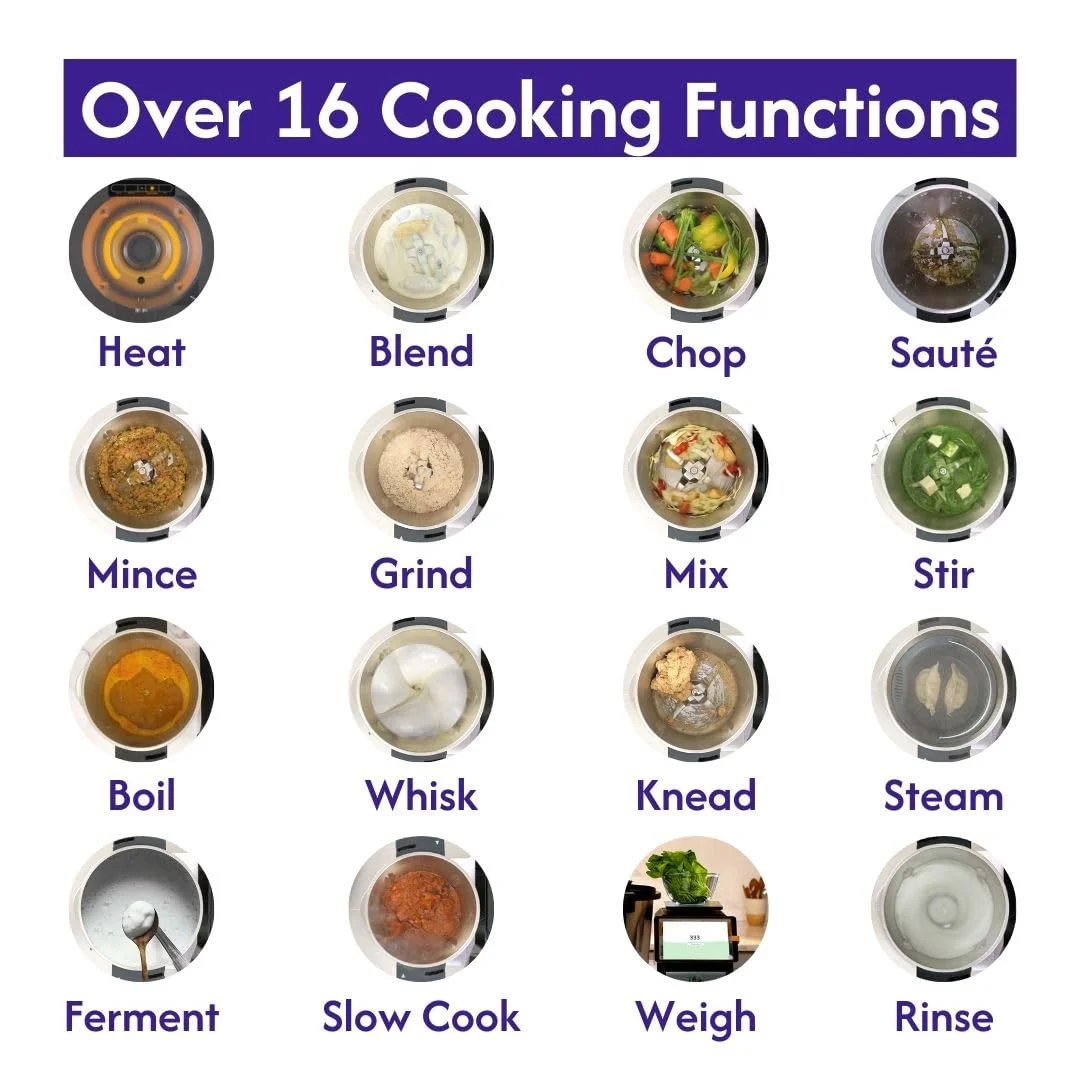 Upliance delishUp, AI Cooking Assistant with unlimited recipes from around the world | WiFi & built-in 8 inch Touch screen | Automated Chop, Saute, Stir, Knead, Steam And Cook - image 4