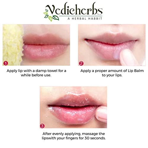 Vedicherbs Beetroot Lip Balm with Natural Beetroot Extract, Shea Butter & Almond Oil | Pinky Goodlooking Nourished Lips | Natural Lip Balm for Women & Men (15 gm.) - image 5