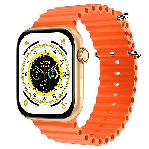 Fire-Boltt Newly Launched Vogue Large 2.05" Display Smart Watch, Always On Display, Wireless Charging, App Based GPS with Bluetooth Calling & 500+ Watch Faces (Loop Orange)