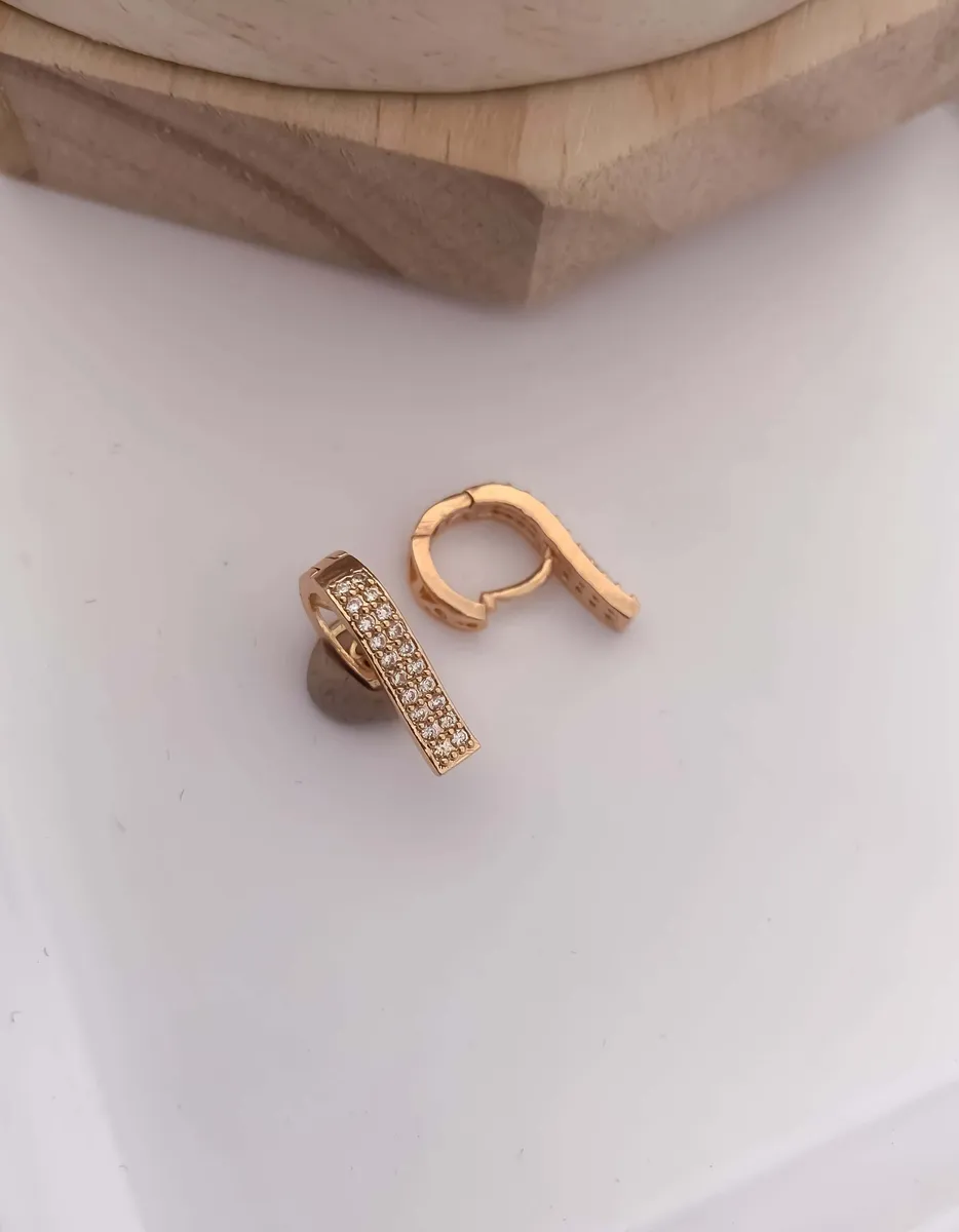 Buy 1 Get 1 Free-American Diamond Rose Gold Bali Earrings