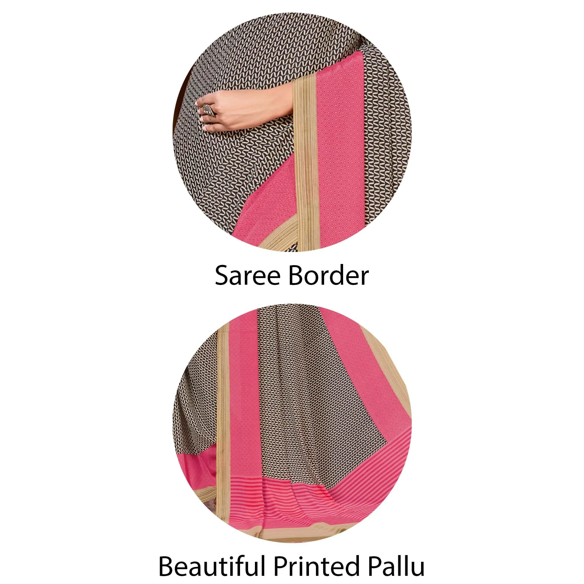 Vimla Women's Multi Crape Silk Uniform Saree with Blouse (Free Size_1113_Multicolor) - image 4