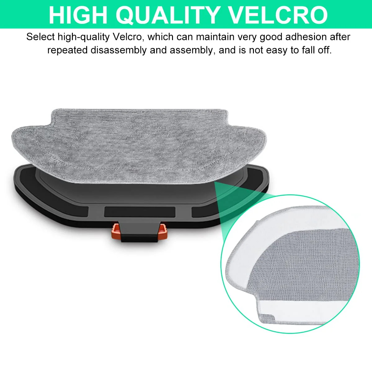 Verilux® Accessories Compatible with Mi Robot Vacuum-Mop P - Wet Mop Rag & Dry&Wet Mop Rag, 2 Pcs Mop Cloth Pads Replacement Parts Acccessory for MIJIA STYJ02YM - image 3