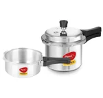 Pigeon By Stovekraft Favourite Aluminium Pressure Cooker Mini Combo with Outer Lid 2, 3 Litre Capacity for Healthy Cooking