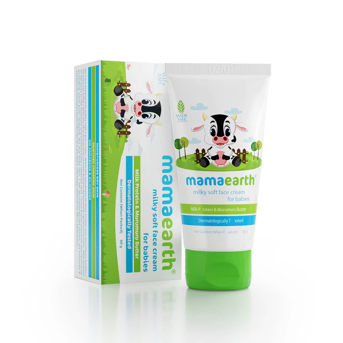 Mamaearth Milky Soft Natural Baby Face Cream for Babies, For All Skin Types - 60 g