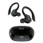 PTron Newly Launched Bassbuds Sports V3 Wireless in-Ear TWS Earbuds with Mic, TruTalk AI-ENC Stereo Calls, Game/Music Modes, 36Hrs Playtime, BT5.3, Type-C Fast Charging & IPX5 Water Resistant (Black)