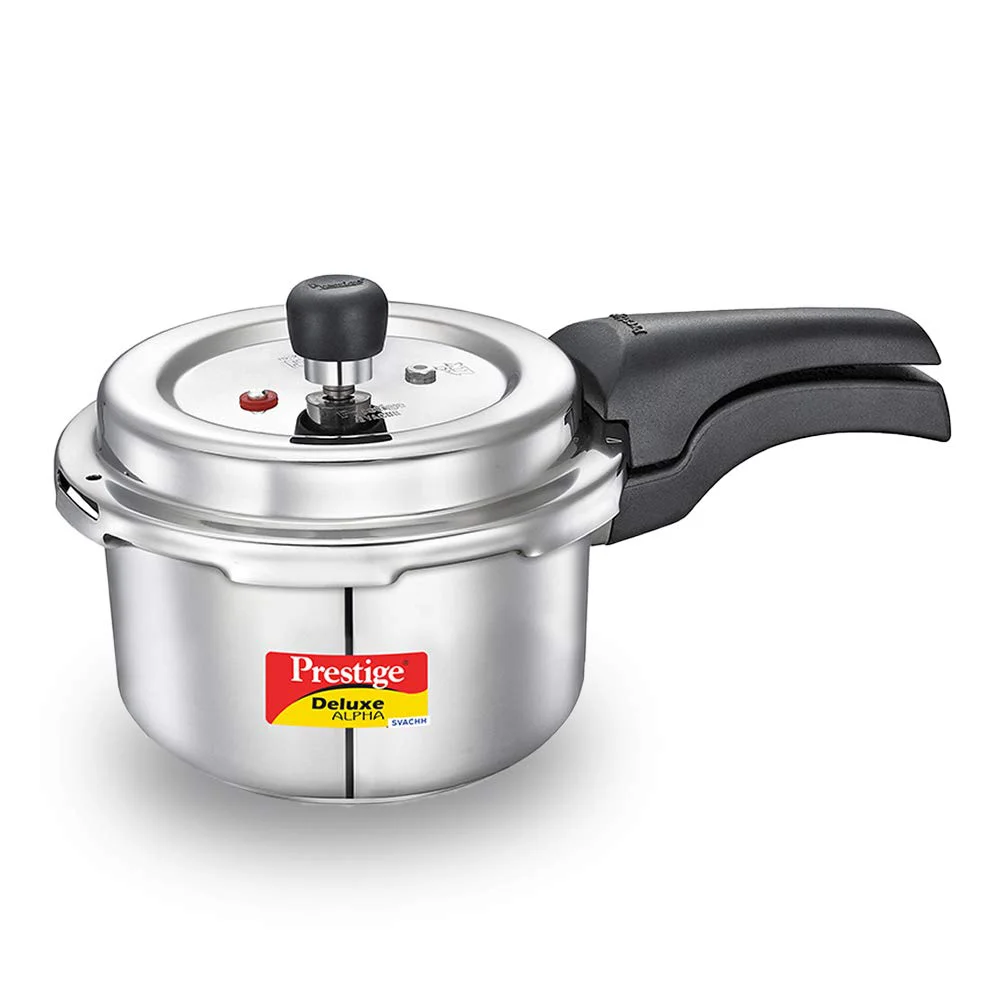 Prestige Svachh Deluxe Alpha 2.0 Litre Stainless Steel Outer Lid Pressure Cookers, Silver, 2 Liter - image 2