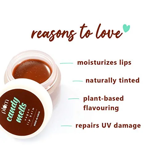 Plum Candy Melts Vegan Lip Balm | Mint-o-Coco | With Natural UV Protection, Ultra Moisturization & Added Shine for Lips | 100% Cruelty Free - image 5