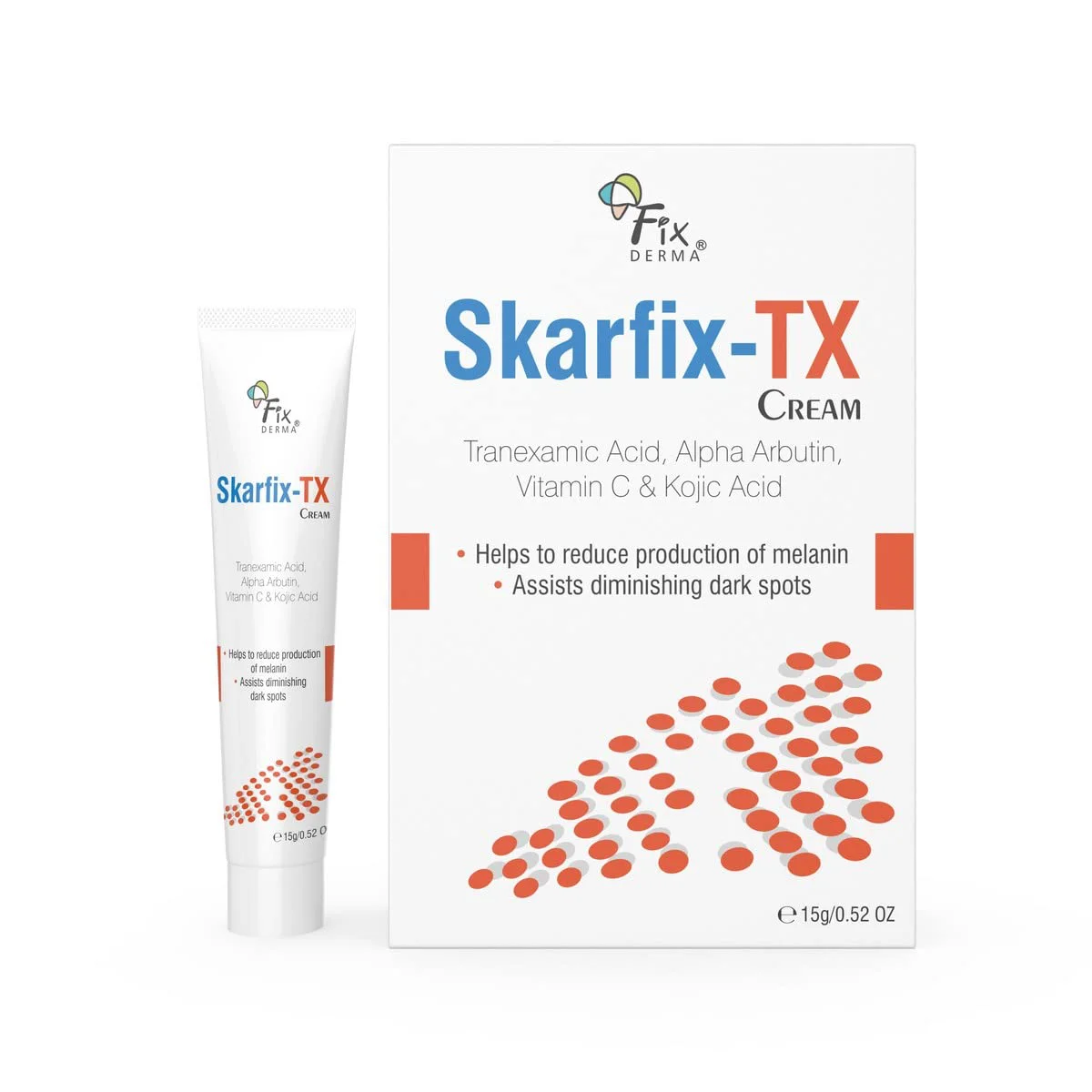 Fixderma 10% Tranexamic Acid + 2% Kojic Acid + 1% Arbutin SKARFIX -TX Face Cream - 15 gm