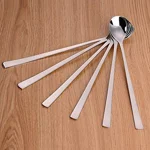 Kristal Stainless Steel Soda Spoon, 20 cm Length, Extra Long Spoon for Iced Tea, Coffee,Ice Cream Spoon for Tall Glasses, Cocktail Bar Long Handle Spoon, Milkshake Spoon, Tableware, Set of 6, Silver
