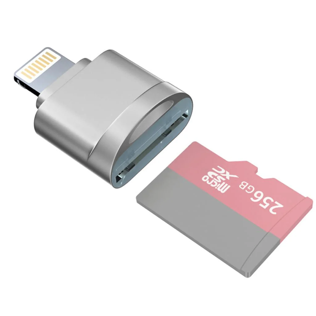 Verilux® Micro SD Card Reader for iPhone iPad, Micro SD/TF Card Reader Memory Card Reader for iPhone Plug and Play Card Reader for iPhone 13/12/Pro/11/X/XR/Max - image 2