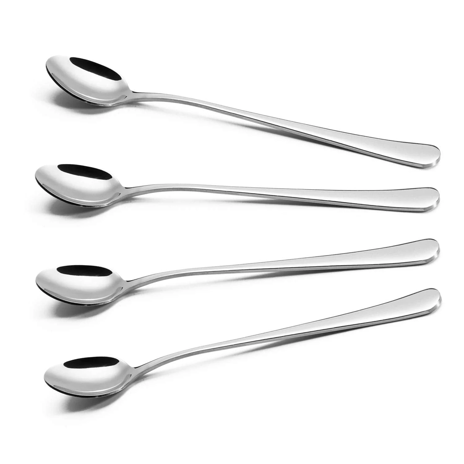 Vinsani Latte Spoons, Set of 4 Long Handle Spoons, Stainless Steel Coffee Spoons Tea Spoon Ideal for Latte Coffee, Espresso, Hot Chocolate, Hot Drinks, Dessert & Ice Cream Sundae - 7.8 inch (Silver) - image 2