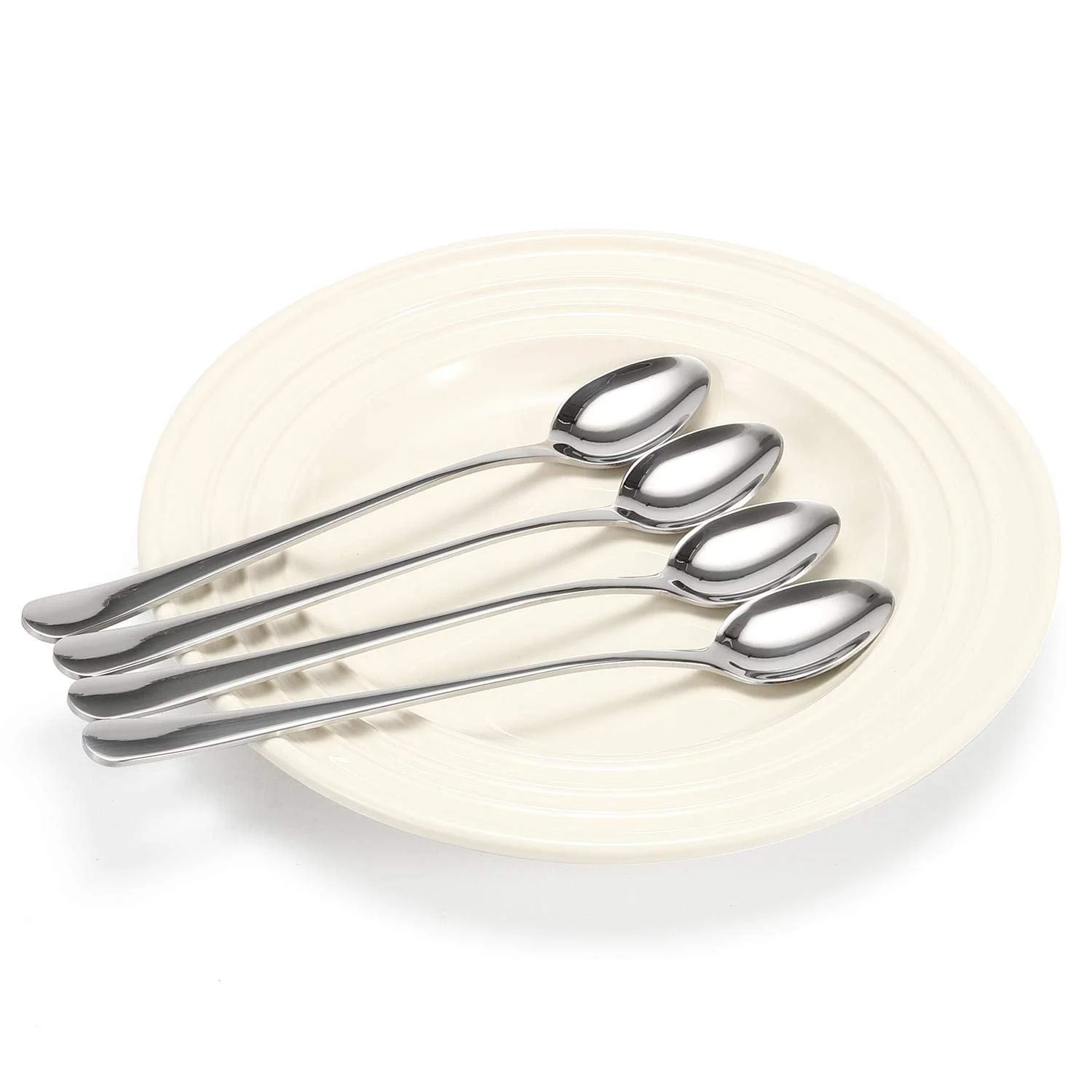 Vinsani Latte Spoons, Set of 4 Long Handle Spoons, Stainless Steel Coffee Spoons Tea Spoon Ideal for Latte Coffee, Espresso, Hot Chocolate, Hot Drinks, Dessert & Ice Cream Sundae - 7.8 inch (Silver) - image 5