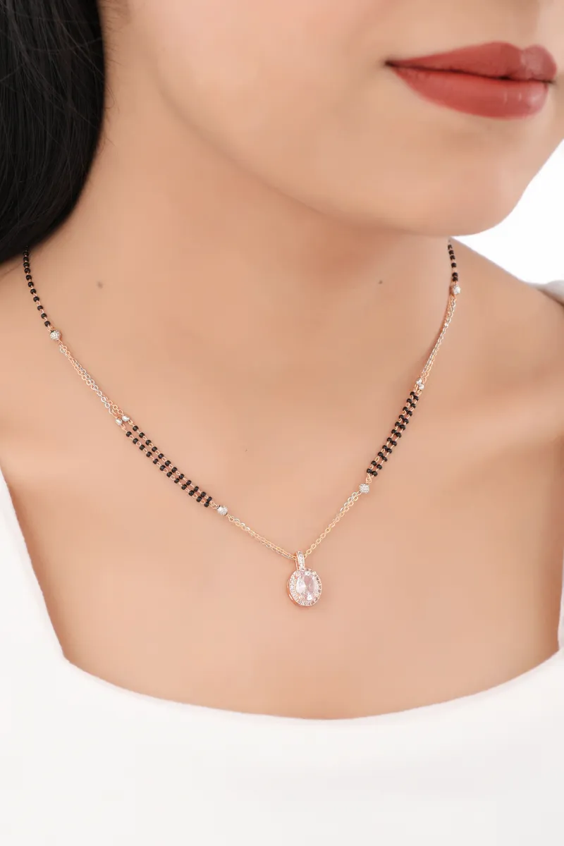 Buy 1 Get 1 Free - Dual Chain Crystal Drop Mangalsutra