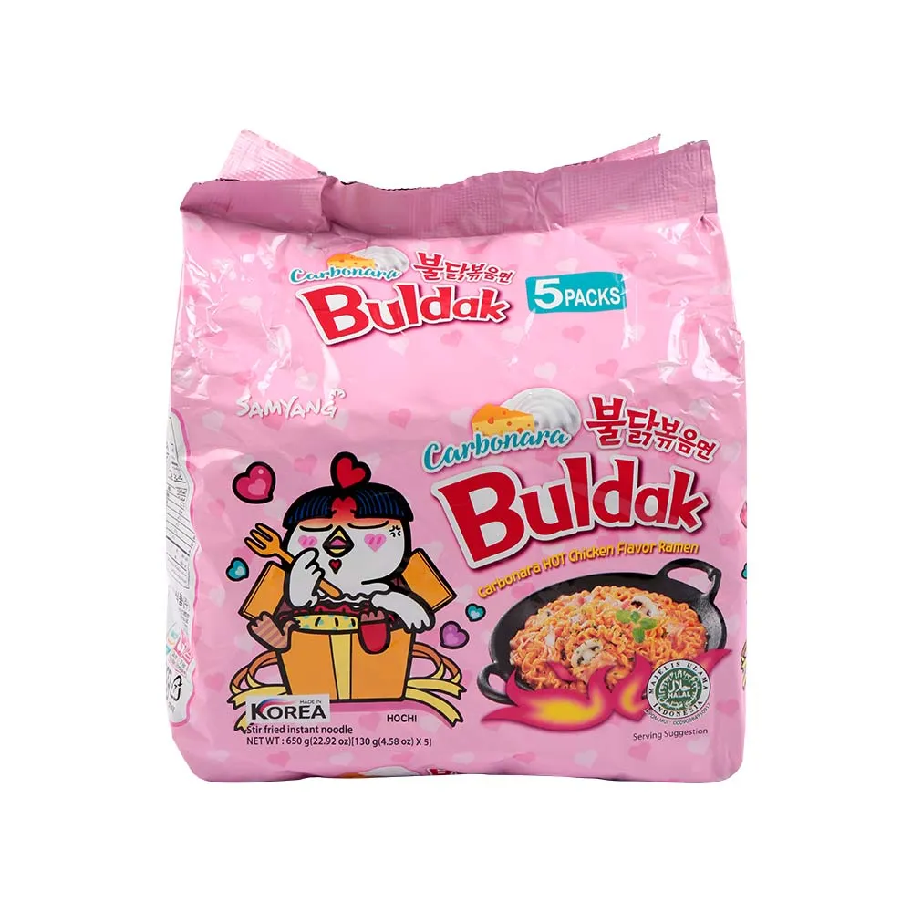 Samyang Buldak Carbonara Hot Chicken Flavoured Instant Noodles / Ramen - 650G