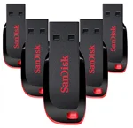SANDISK Standard Cruzer Blade Cz50 Usb Flash Drive Pack Of 5 16Gb Usb 2.0 Pendrive