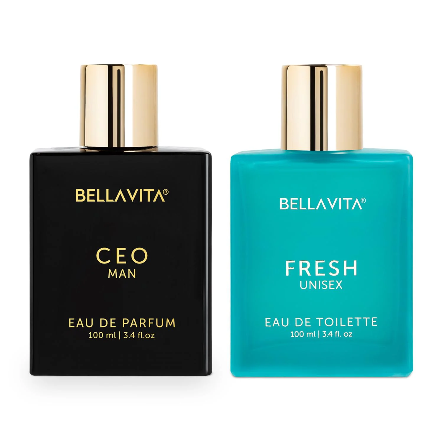 Bella Vita Luxury Men & Women Ceo Edp Fresh, Woody Edt Liquid Perfumes Combo, Pack Of 2 Premium Long Lasting Fragrance Scents & , 100 Ml Each