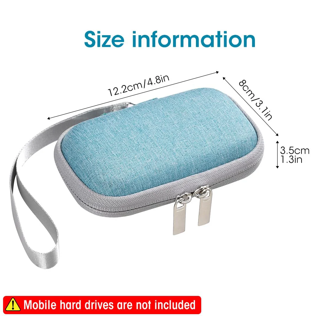 Verilux® Carrying Case for SSD, Storage Bag for SanDisk 500GB 1TB 2TB 4TB Portable SSD SDSSDE61/ SDSSDE60, Storage Case for Solid State Drive EVA Waterproof Storage SSD Travel Bag, No SSD Included - image 5