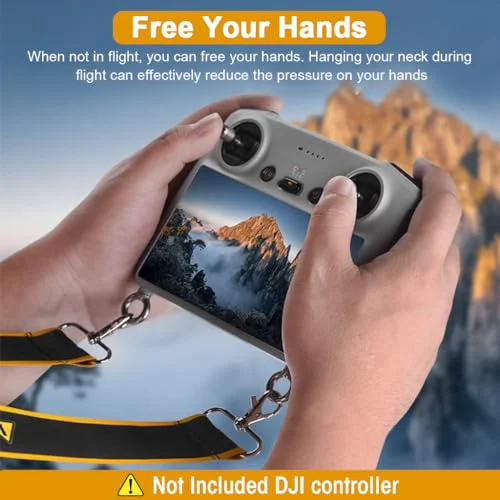 Verilux® Neck Strap for Controller of DJI Mini 3/ Mini 3 Pro/Mini 4 Pro/Air 3/ Air 2S/Mavic 3 Classic, Controller Neck Strap 22.8 inches Detachable Neck Strap with Attachment Rings - image 4