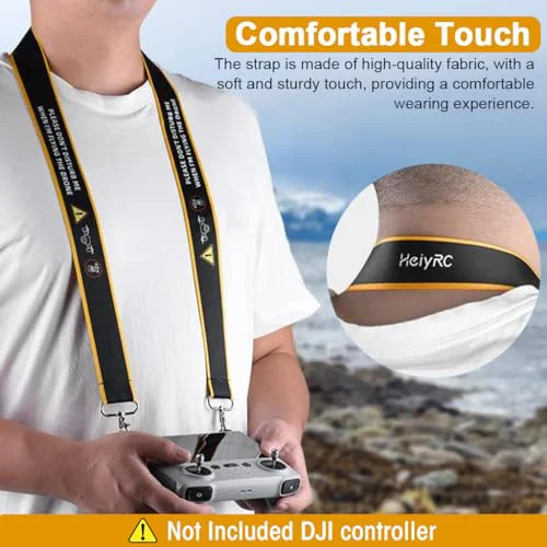 Verilux® Neck Strap for Controller of DJI Mini 3/ Mini 3 Pro/Mini 4 Pro/Air 3/ Air 2S/Mavic 3 Classic, Controller Neck Strap 22.8 inches Detachable Neck Strap with Attachment Rings - image 5