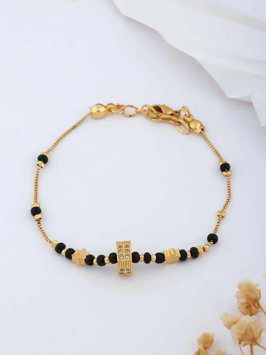 American Diamond Gold Fancy Hand Mangalsutra