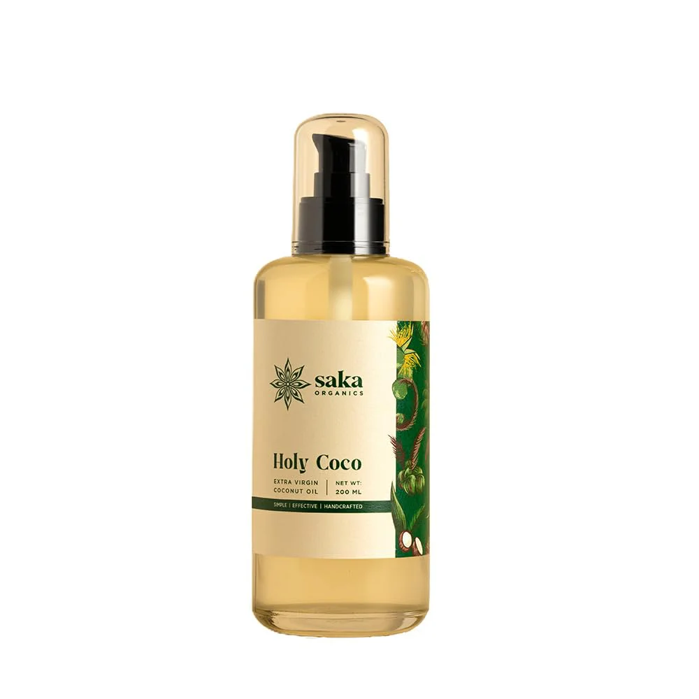 Saka Organics - Holy Coco | Handmade Extra Virgin Coconut Oil | Natural Hair Care for All Hair Types (200 ml) - image 2