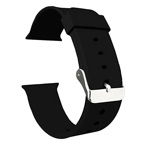 ACM Watch Strap Slide Silicone Belt compatible with Fire-Boltt Ring 1 Bsw005 Smartwatch Classic Casual Band Black