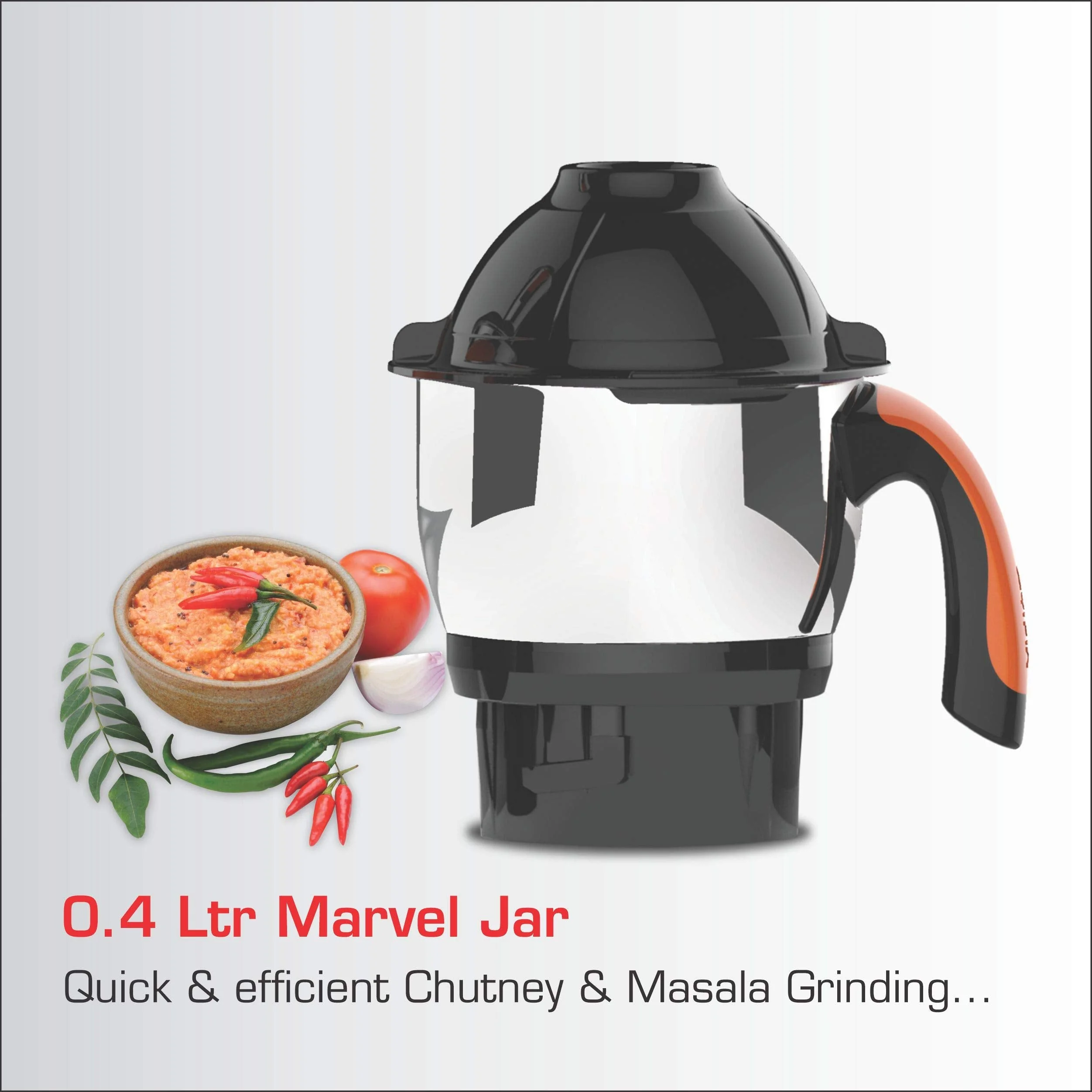 Vidiem Mixer Grinder 577 A Vector SS (Black) | 750-watt mixer grinder 3 Leakproof Jars with self-lock for wet & dry spices, chutneys & curries | 5 Years Warranty - image 3