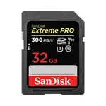 SanDisk Extreme PRO 32GB SDHC Memory Card up to 300MB/s, UHS-II, Class 10, U3, V90 for 8K Video, Black