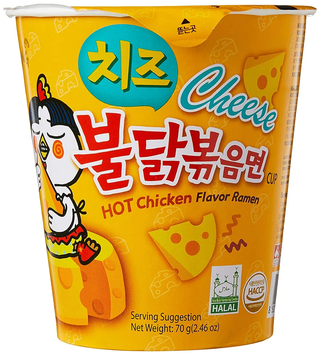 Samyang Cheese Cup Hot Chicken Flavor Ramen Soup - 105 GM
