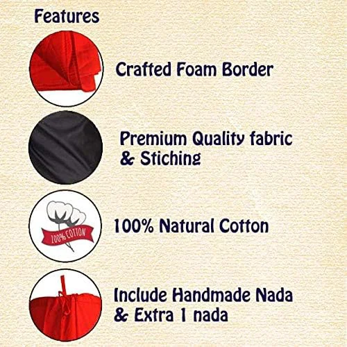 SGH Women's Pure Cotton Best Plain Solid Indian Stitched Saree Black Color Petticoats 100% Vimal Cotton (Free Size,42) - image 4