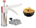 Multipurpose Kitchen Press - FarHaven - Idiyappam, Chakli Maker Machine | Multi-Purpose Noodles, Sev, Murukku & Namkeen Maker for Home, Easy to use – 15 Jalis & Icing Nozzles Included (White)