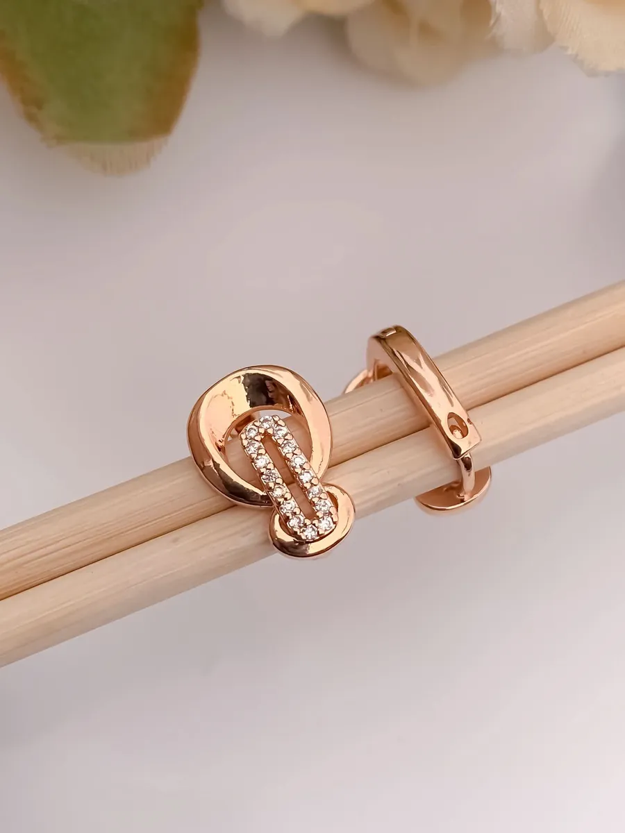 Buy 1 Get 1 Free - American Diamond Rose Gold Fancy Delicate Bali