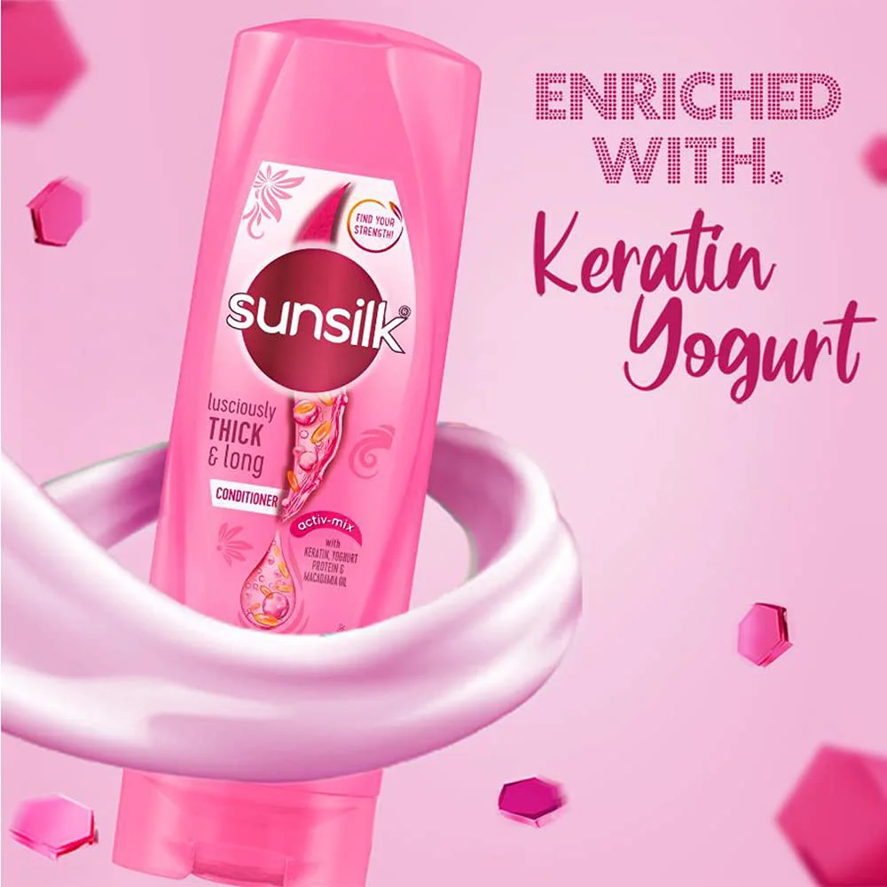 Sunsilk Lusciously Thick & Long Fresh Nourishing Conditioner 180 Ml,1 Count - image 5