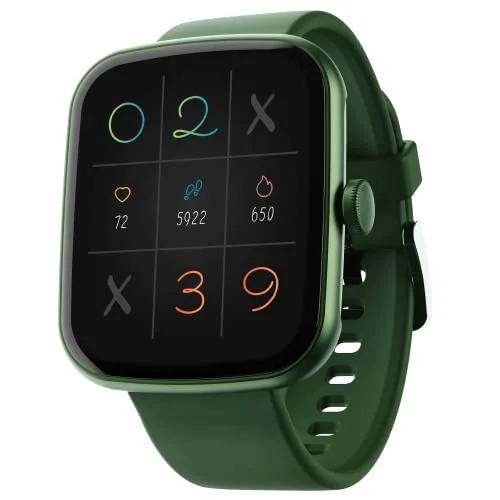 boAt Wave Style Smart Watch with 1.69" Square HD Display, DIY Watch Face Studio, Coins,HR & SpO2 Monitoring,7 Days Battery Life, Crest App Health Ecosystem, Multiple Sports Modes(Olive Green)