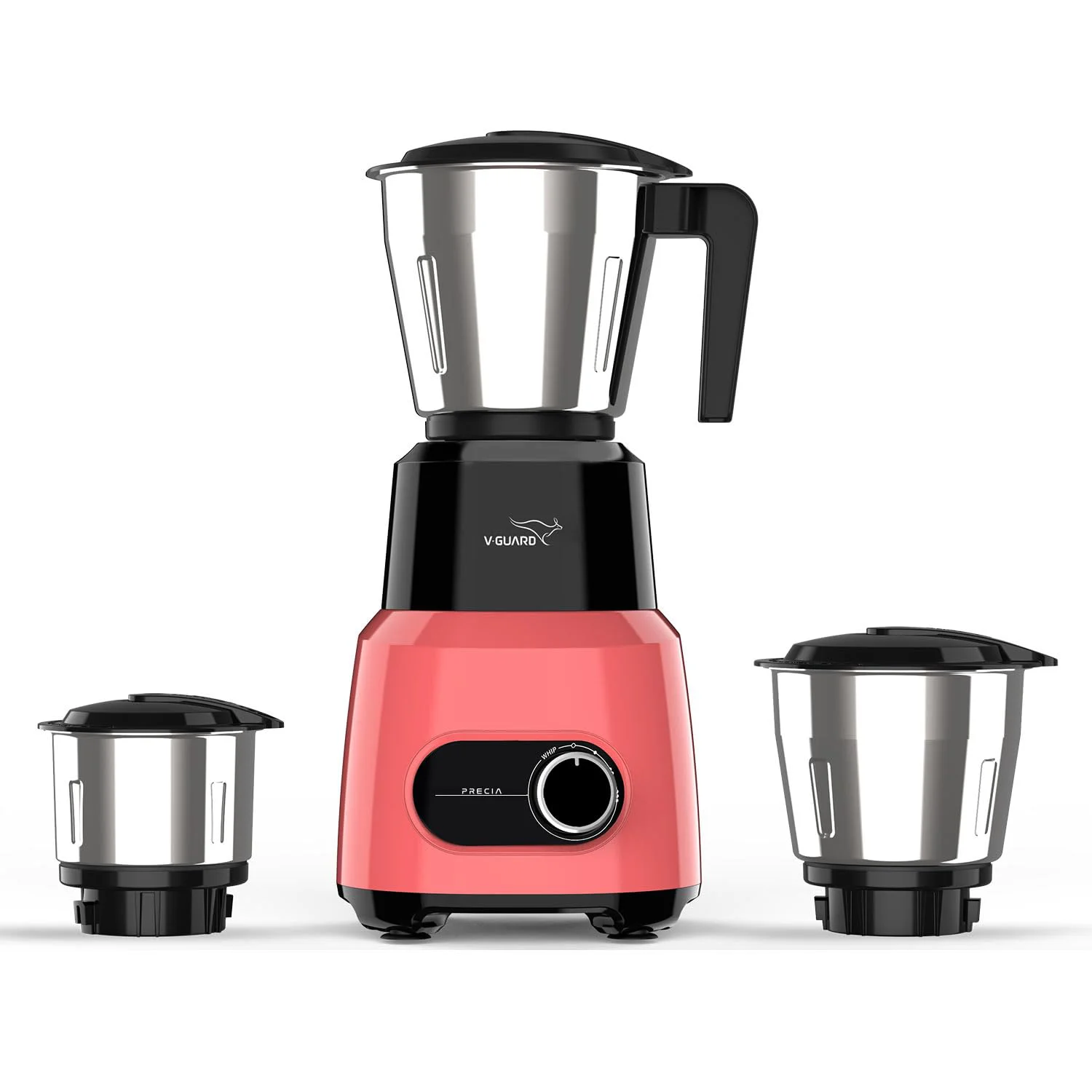 V-Guard Precia Mixer Grinder 500 Watt / 2 Year Motor Coverage by V-Guard / 3 Jar Mixie for Kitchen with Multifunctional SS Mixer Jars (Chutney, Dry, & Wet), Precision Stainless Steel Blades - image 1