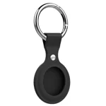 KACA Airtag Case for Apple Airtags Silicone Case Protective Cover for Airtag Case Locator Tracker Anti-Lost Device Keychain Protection Sleeve (Black)
