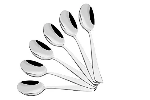 Shapes Artic Stainless Steel Set of 6 Pcs Tea Spoons for Home and Kitchen, Silverware Tea Spoons, Rust Proof High Durable Stylish Dishwasher Safe, Size 12cm X 5cm - image 2