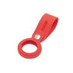 FOSO(™) Silicone Loop Case for Apple Airtag - Key Finder Secure Holder with Buckle Protector Skin Cover with Long Strap for Apple Bluetooth Item Tracker Soft Keychain Locator Luggage Tag (Orange)