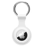 SQUIF Airtag Case for Airtags Silicone Case Protective Cover for Airtag Device Keychain Protection (White)