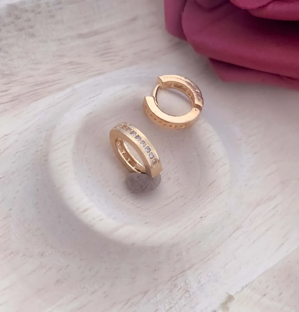 Buy 1 Get 1 Free-American Diamond Nice Rose Gold Bali Earring