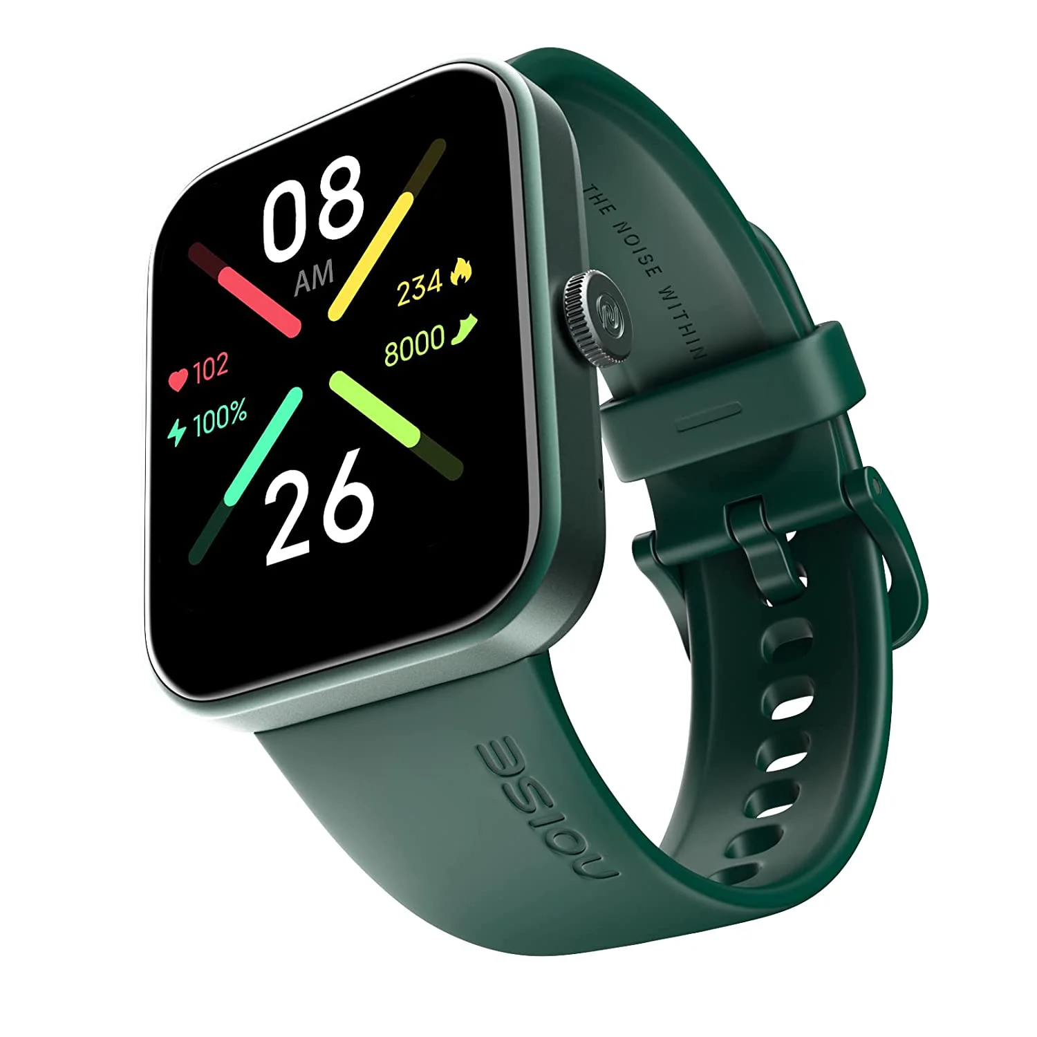 Noise Pulse Go Buzz Smart Watch with Advanced Bluetooth Calling, 1.69" TFT Display - Olive Green