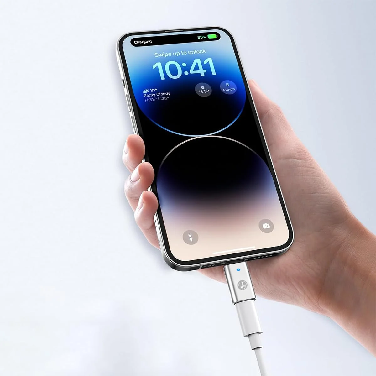 Verilux® USB C Adapter for iPhone, Lightn-ing to USB C Portable 35W Fast Charging USB C Adapter Support Data Sync USB C Adapter for iPhone15/1413/12/11, iPad Air - image 2
