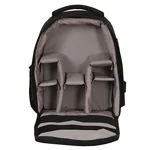Dyazo Water Resistant Camera Backpack with Extra Front Pocket Photographers Bag with Rain Cover Tripod Holder Compatible for Sony Nikon Canon Panasonic DSLR (Black & Orange)