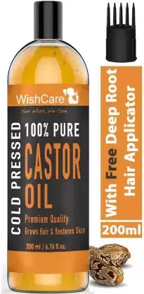 WishCare Premium Cold Pressed Castor Oil - (200 ml) - image 2