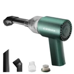 Ambrane Portable Cordless Vacuum Cleaner for Car with 4000PA, HEPA Filter, USB Rechargeable Wireless Hand-held, Lightweight for Car, Pet Hair,Compact (Mini Vac 01, Green)