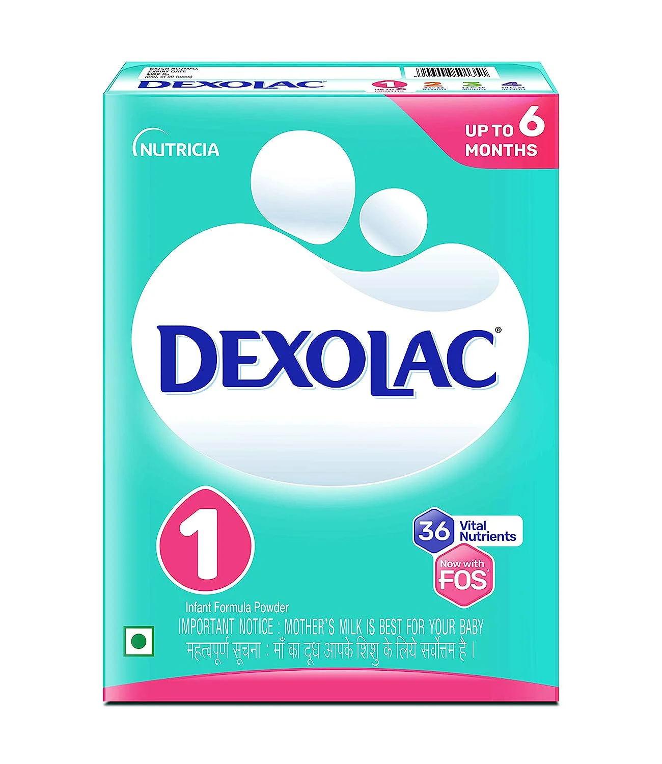 Dexolac Infant Formula Milk Powder for Babies - Stage 1 (Upto 6 months) - 400g