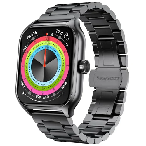 Fire-Boltt Solaris: 1.78” AMOLED Always-on Display with 368 * 448 px Resolution, 123 Sports Mode, IP68 Water-Resistant, Long-Lasting Battery Life and Comprehensive Health Tracking (Black)