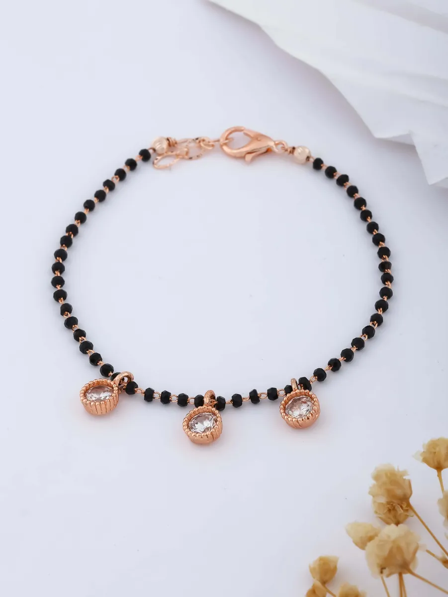 Rose Gold  Plated Delicate Fancy Hand Mangalsutra