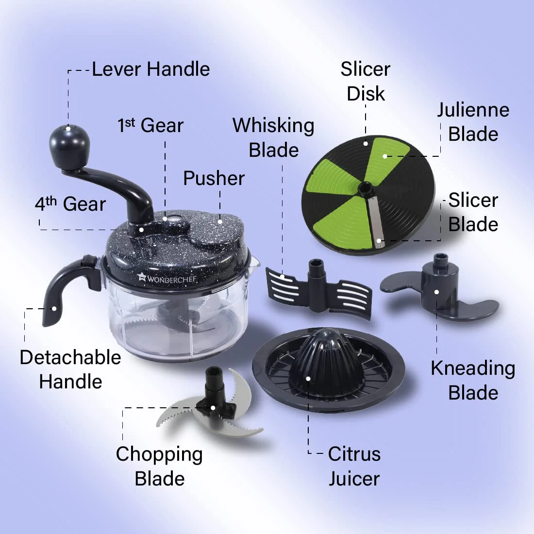 Wonderchef Turbo Chopper with Atta Kneader Attachment - image 3